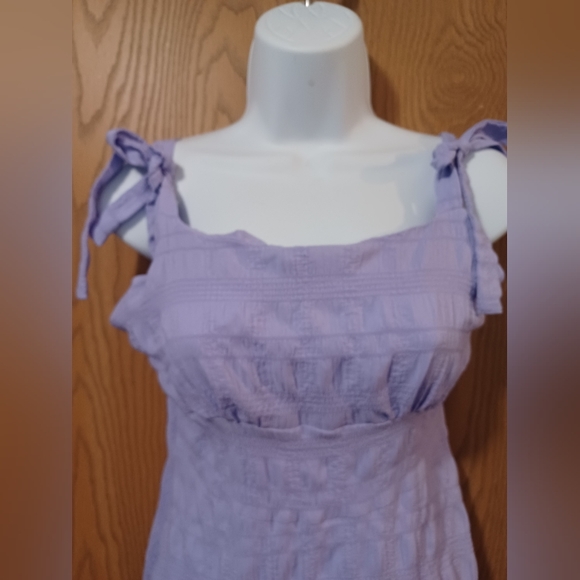 Purple tie shoulders cami dress size 10 - Picture 2 of 7